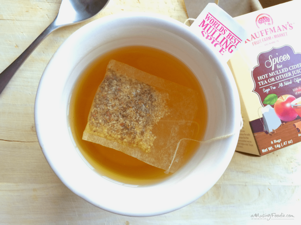 Cozy mulled cider tea with spices, perfect for a warm and inviting experience.
