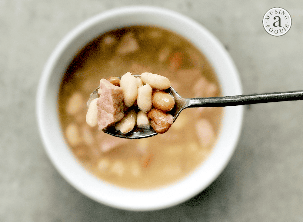Delicious ham and bean soup made easy in an Instant Pot with rich flavors.