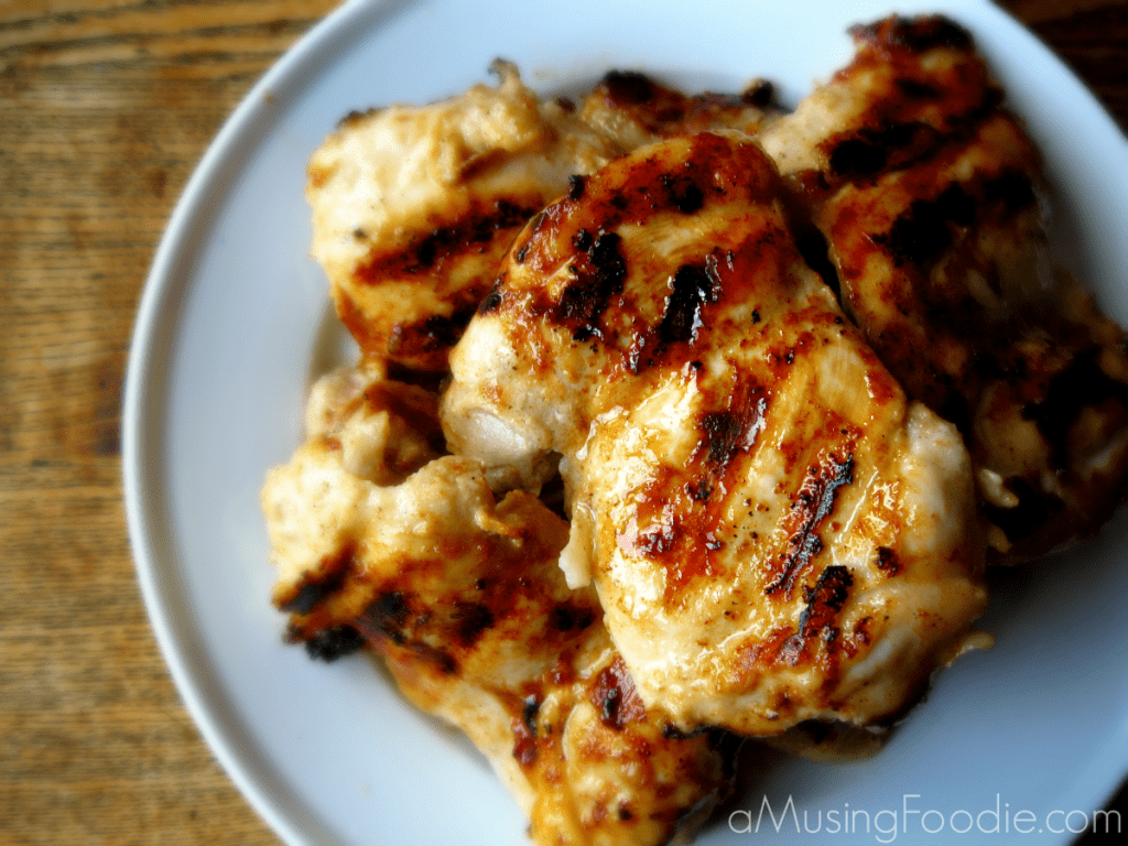 Deliciously grilled chicken thighs, perfect for family gatherings and summer barbecues.