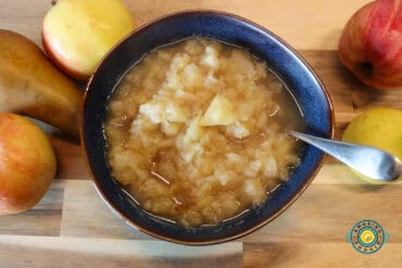 Apple sauce close up