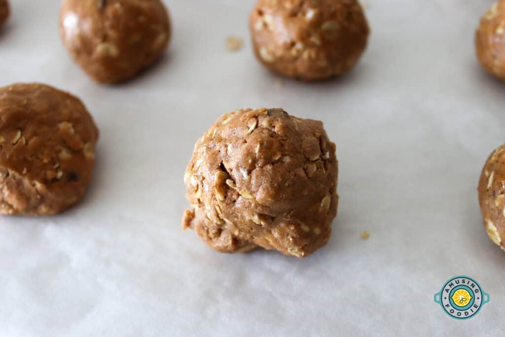 No-bake protein balls close up
