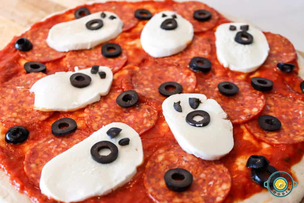 Ghost Pizza uncooked