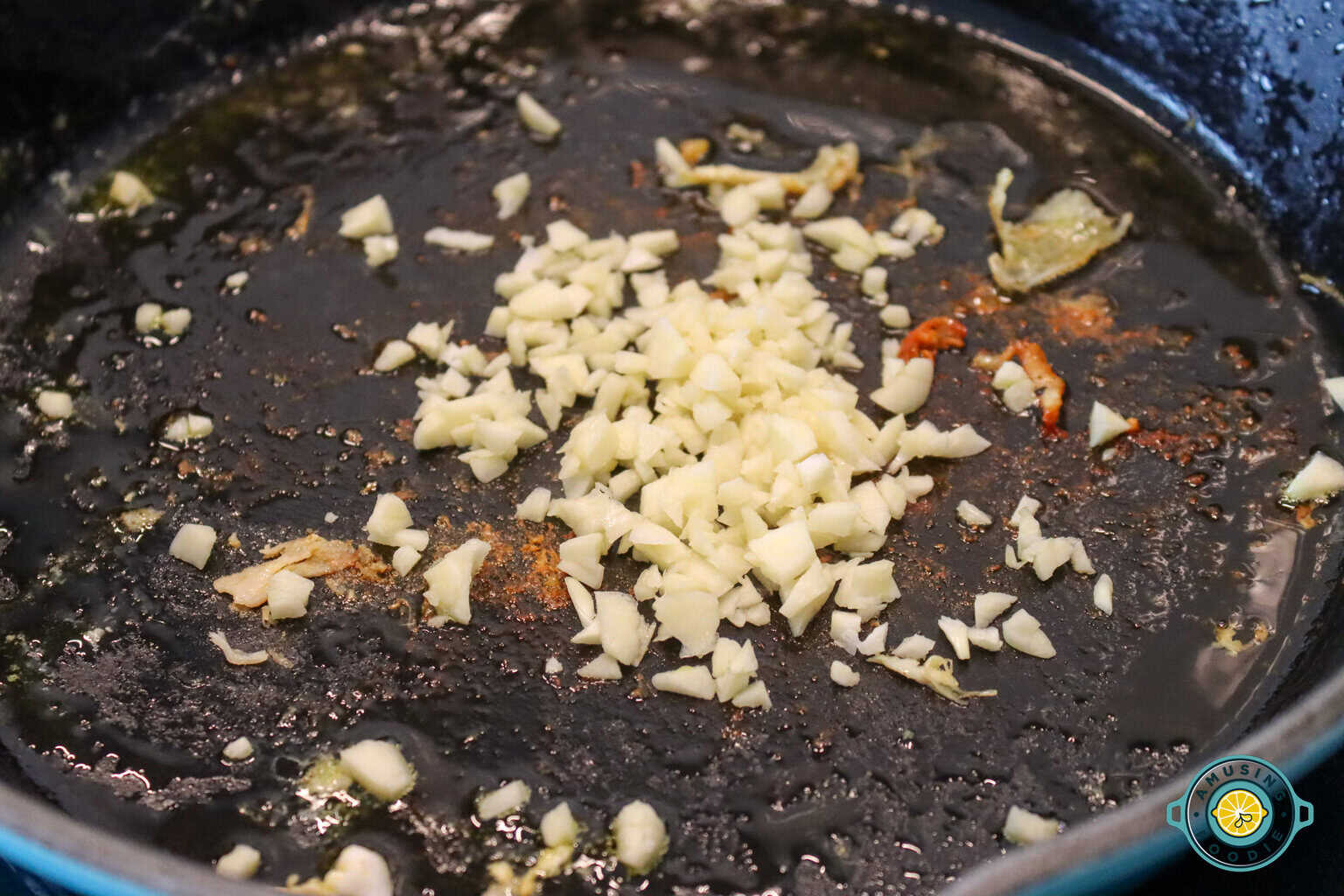 sauteing garlic