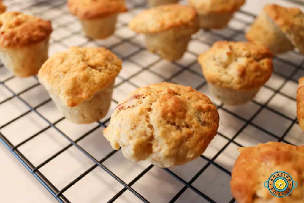 Muffins on cooling rack