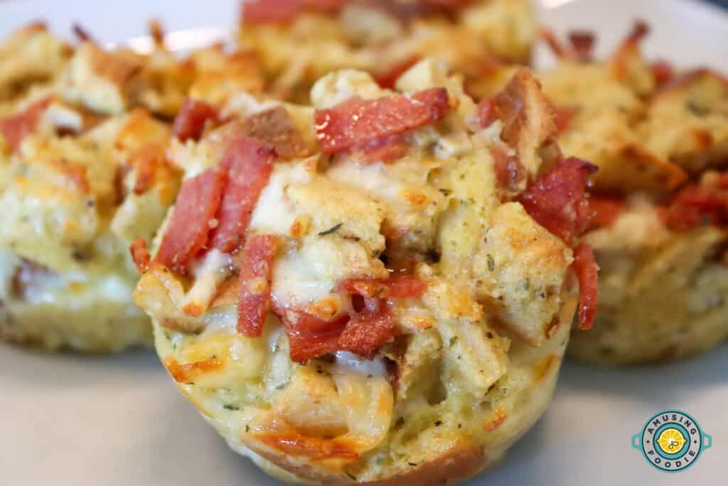 Pepperomi Pizza muffin close up