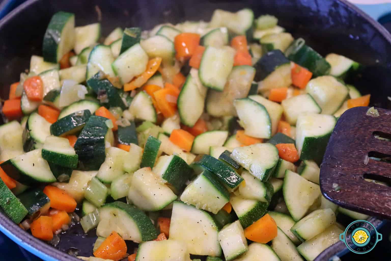 Sauteing vegetables