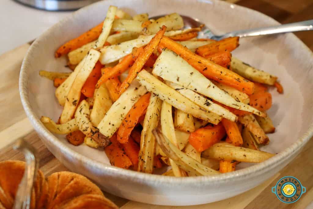 Roasted carrots and parsnips