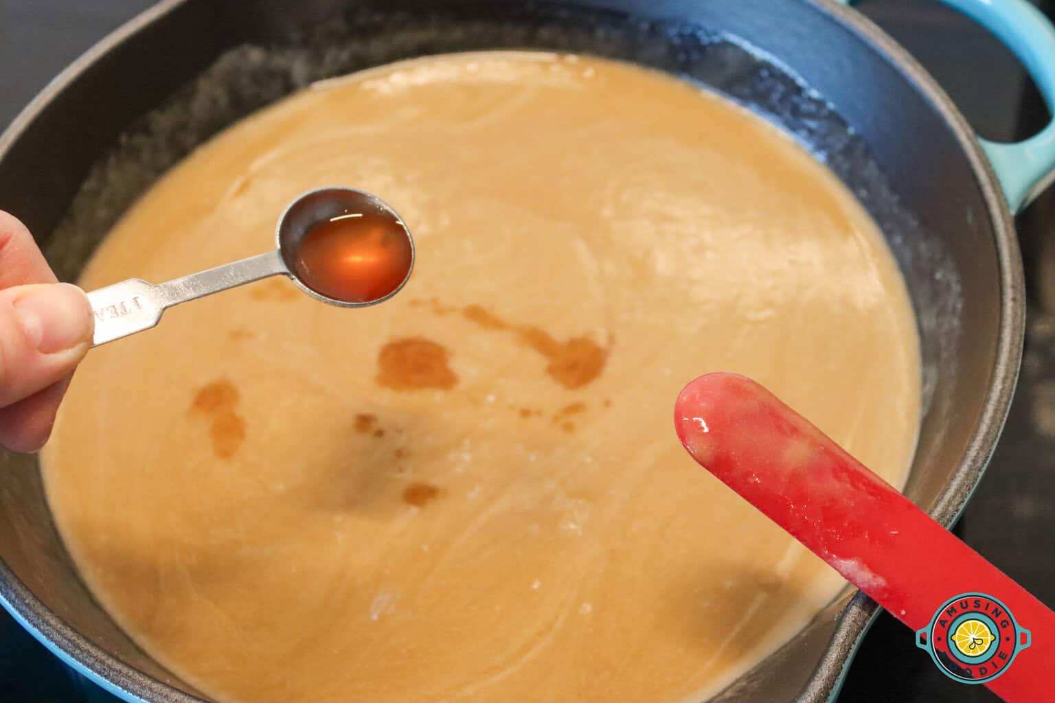 pouring vanilla