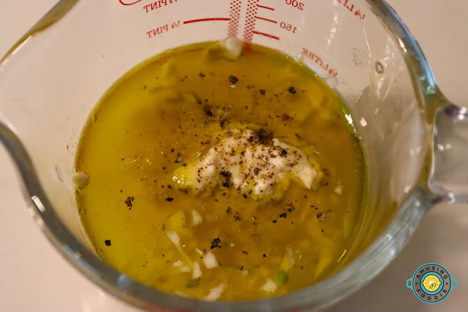 creamy hummus dressing mixture