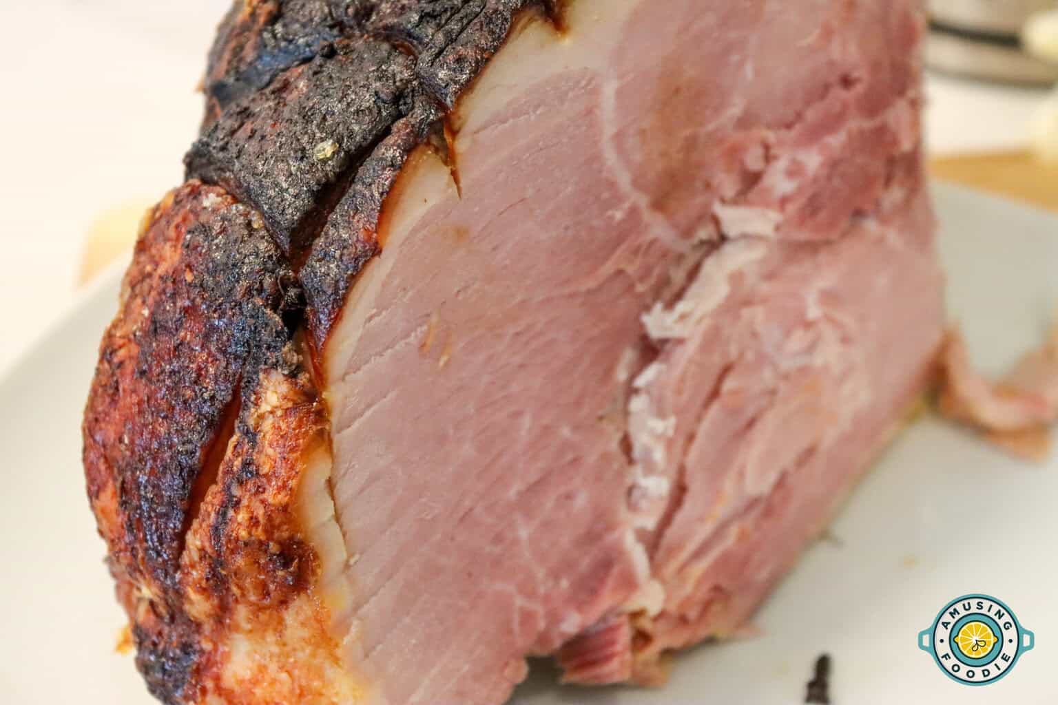 Golden brown ham