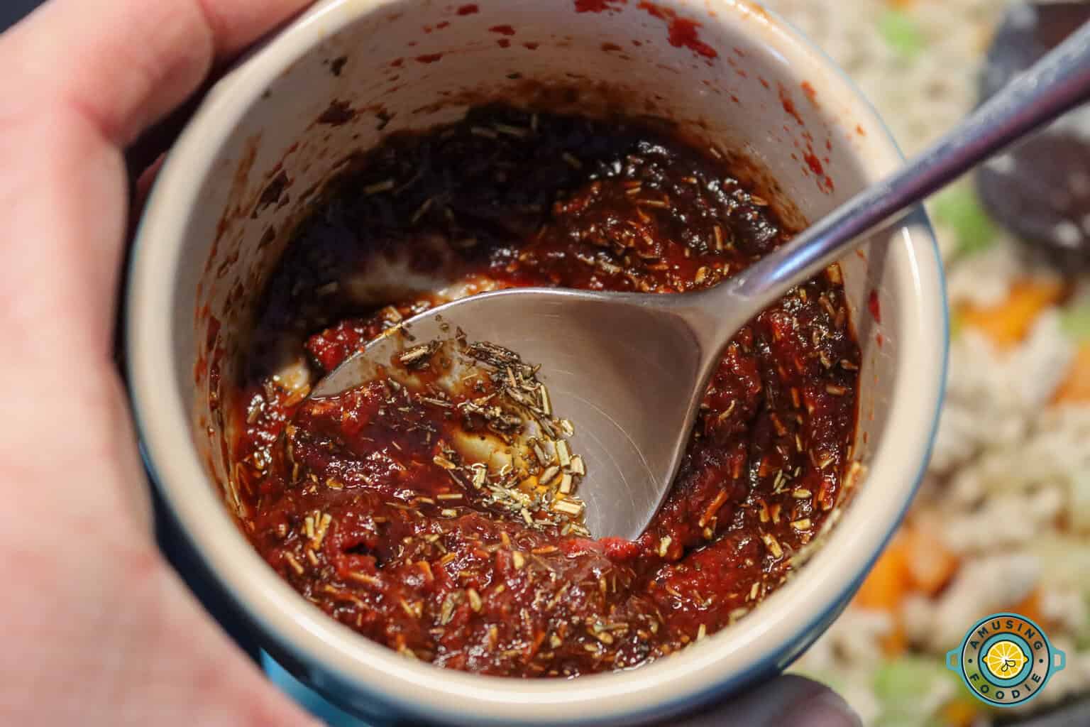 tomato paste mixture